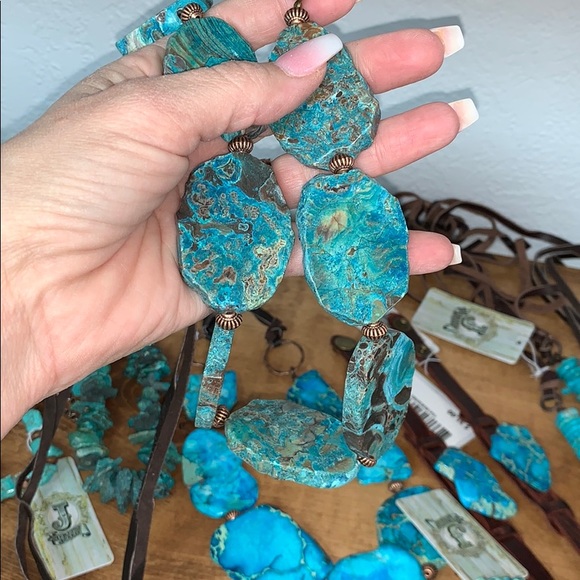 Genuine Ocean Agate Slab Necklace - Picture 4 of 5